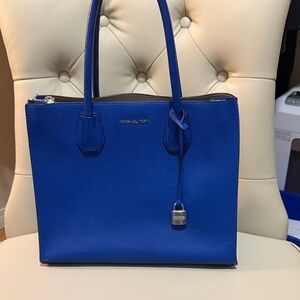 Michael Kors Electric Blue Pebbled Leather Tote